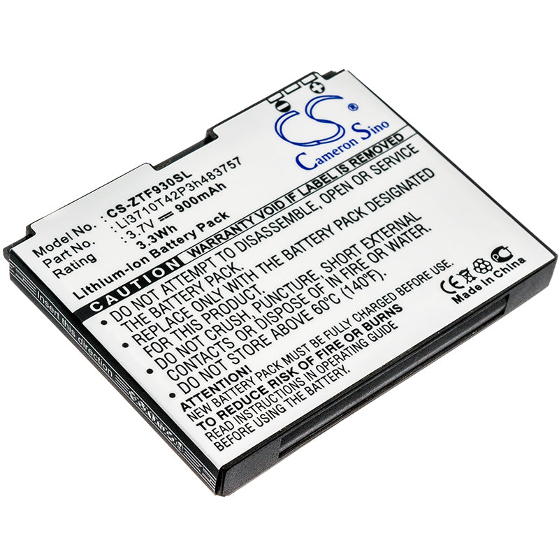 Replacement Battery for Vodafone | AT&T | Verizon | Orange | Telstra | ZTE | T-Mobile 1230 – Mobile, SmartPhone – 900mAh / 3.7V - image 1