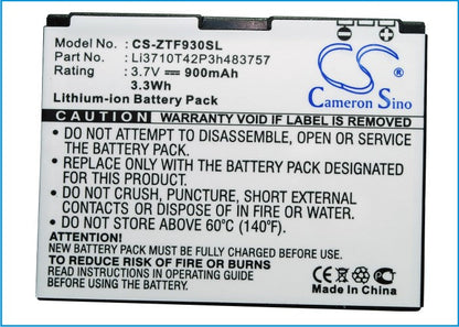 Replacement Battery for Orange  Rio 2 – Mobile, SmartPhone – 900mAh / 3.33Wh / 3.7V