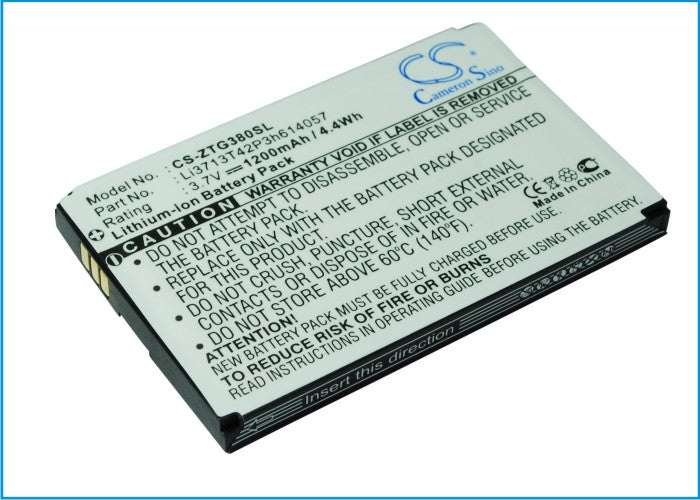 Replacement Battery for ZTE  D800 – Mobile, SmartPhone – 1200mAh / 4.4Wh / 3.7V