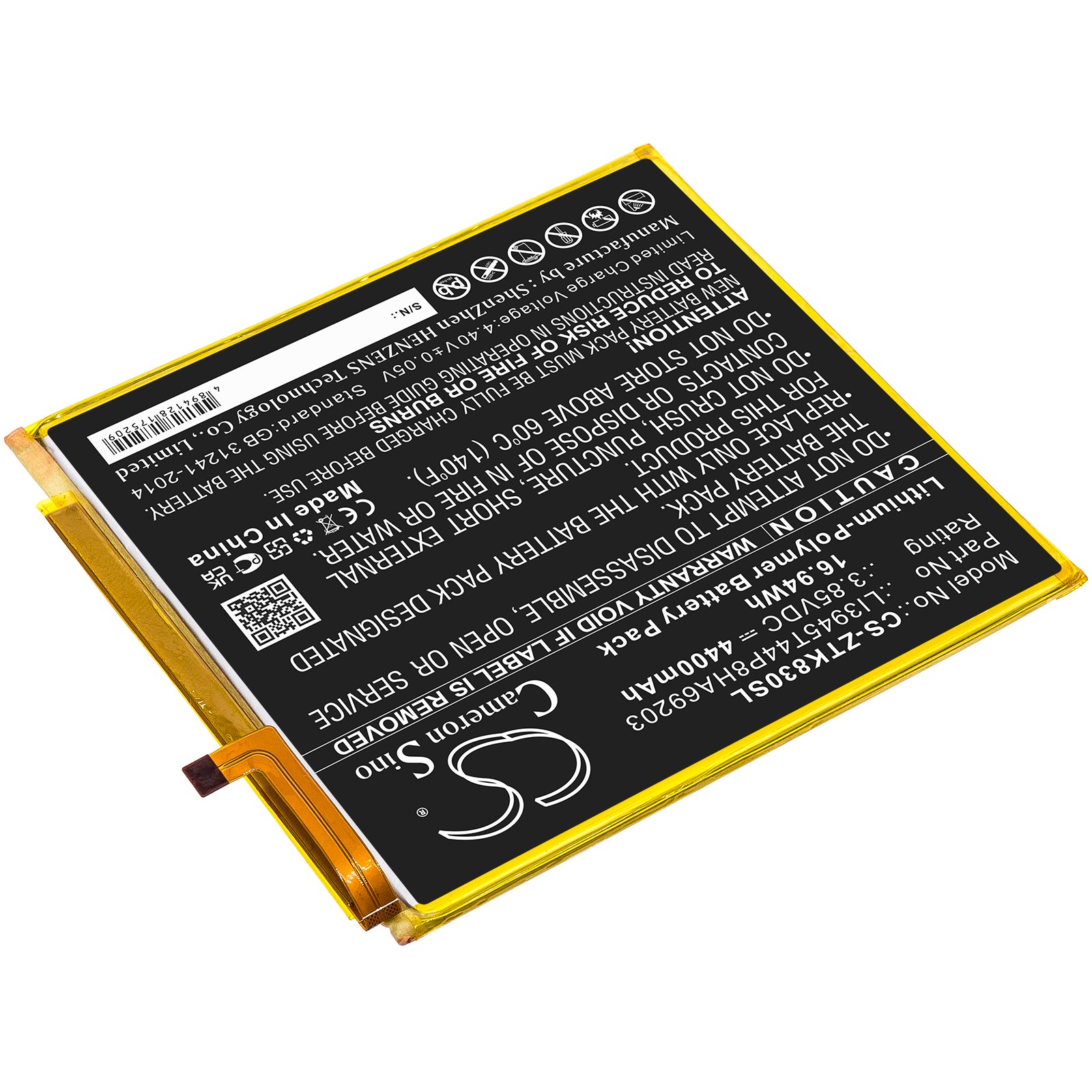 Replacement Battery for ZTE Grand X View 2 – Tablet – 4400mAh / 3.85V - image 2