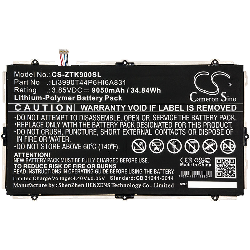 Replacement Battery for ZTE K90U – Tablet – 9050mAh / 3.85V - image 3