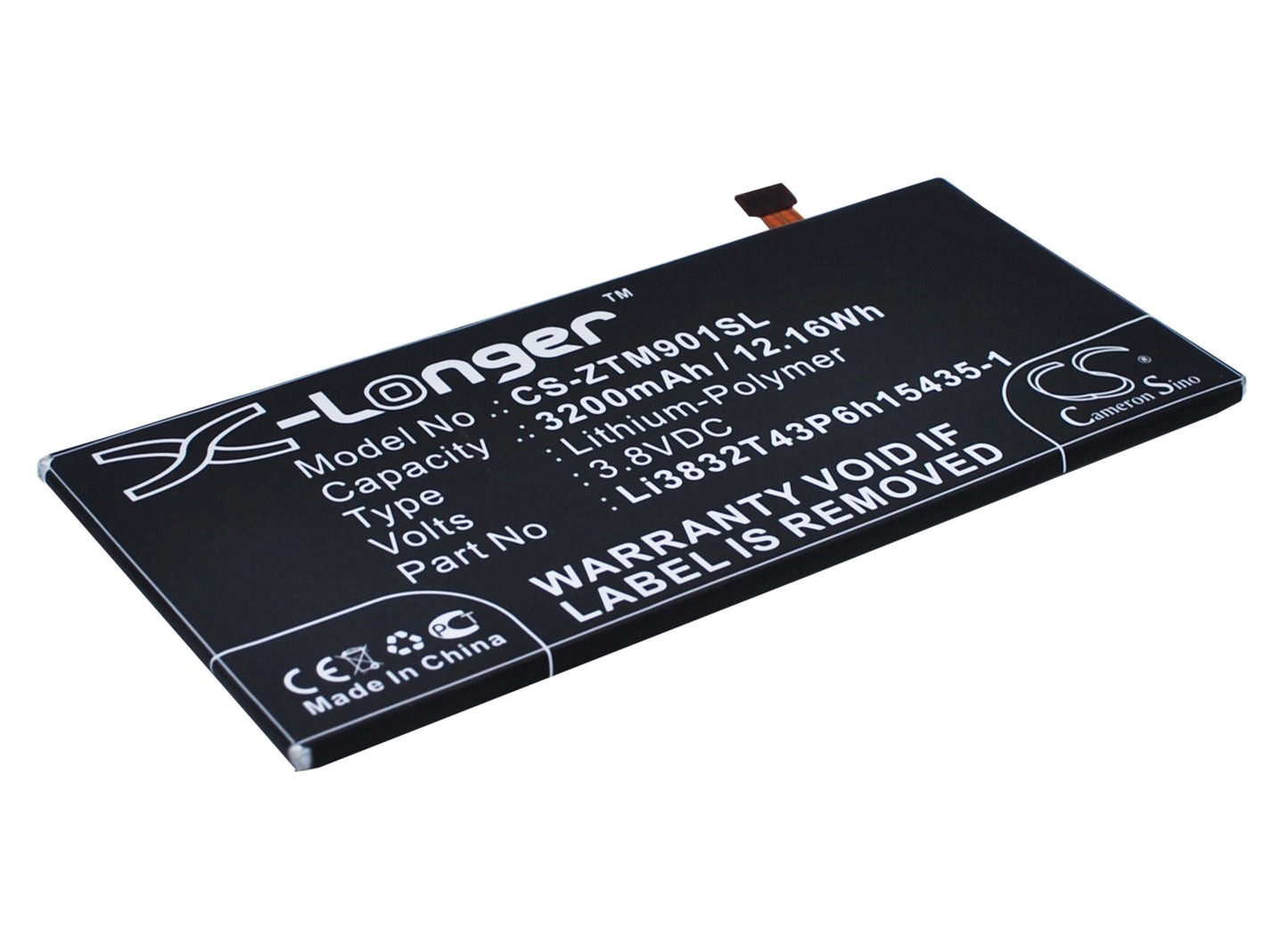 Replacement Battery for ZTE Grand M901C – Mobile, SmartPhone – 3200mAh / 3.8V - image 2