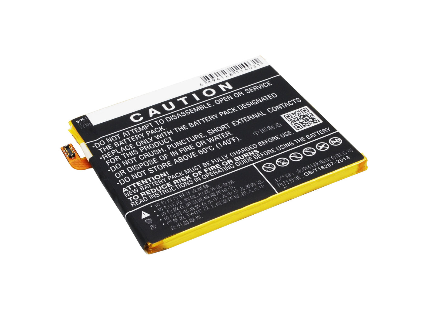 Replacement Battery for ZTE  A450 – Mobile, SmartPhone – 3400mAh / 12.92Wh / 3.8V