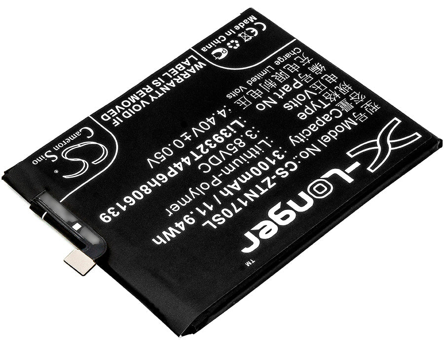 Replacement Battery for ZTE  Nubia Z17 – Mobile, SmartPhone – 3100mAh / 11.94Wh / 3.85V