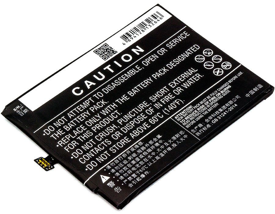 Replacement Battery for ZTE  Nubia Z17 – Mobile, SmartPhone – 3100mAh / 11.94Wh / 3.85V