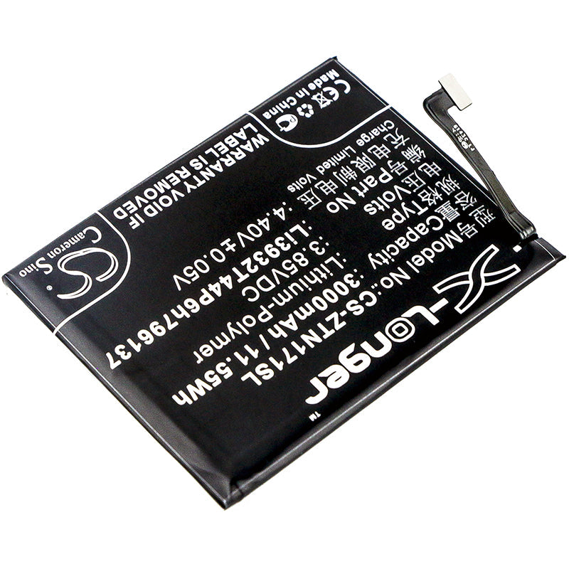 Replacement Battery for ZTE  Nubia Z17 Mini – Mobile, SmartPhone – 3000mAh / 11.55Wh / 3.85V