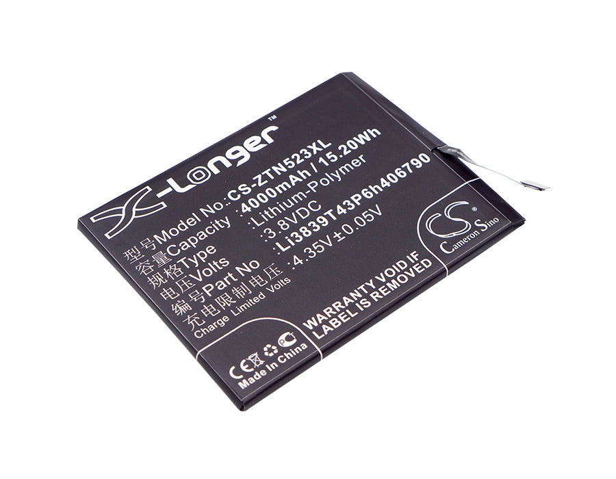 Replacement Battery for ZTE | Nubia Nubia Z11 Max – Mobile, SmartPhone – 4000mAh / 3.8V - image 1