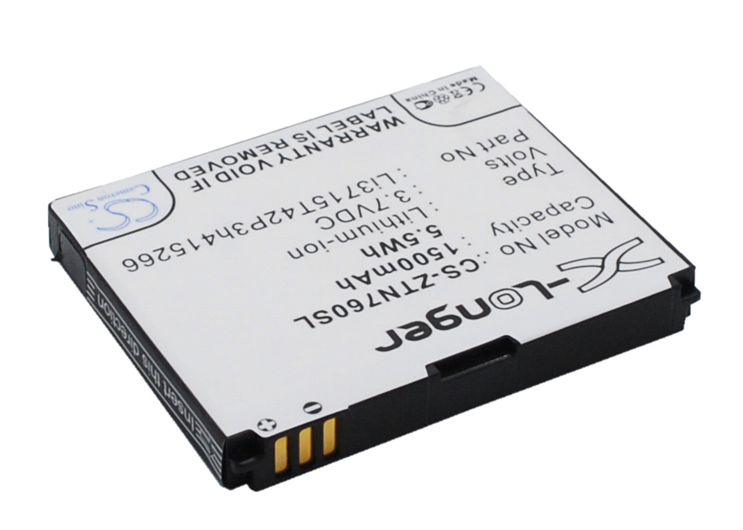 Replacement Battery for Telenor  Touch Plus – Mobile, SmartPhone – 1500mAh / 5.55Wh / 3.7V