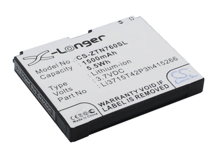 Replacement Battery for NET10  Valet – Mobile, SmartPhone – 1500mAh / 5.55Wh / 3.7V