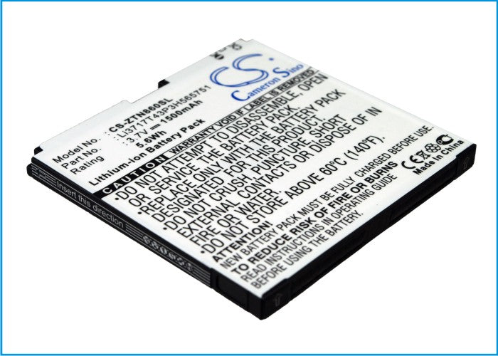 Replacement Battery for USCellular | BoostMobile | Sprint | ZTE | Medion | MetroPCS MWP3505 – Mobile, SmartPhone – 1500mAh / 3.7V - image 1