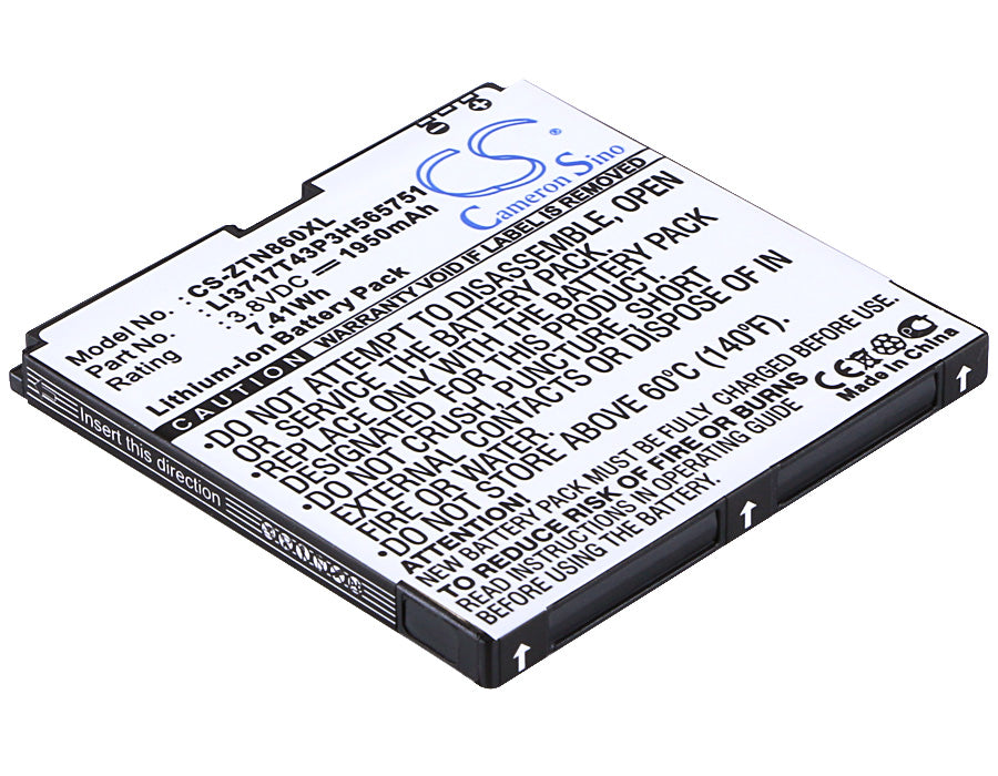 Replacement Battery for ZTE | BoostMobile | USCellular | Medion | Sprint | MetroPCS U880 – Mobile, SmartPhone – 1950mAh / 3.8V - image 1