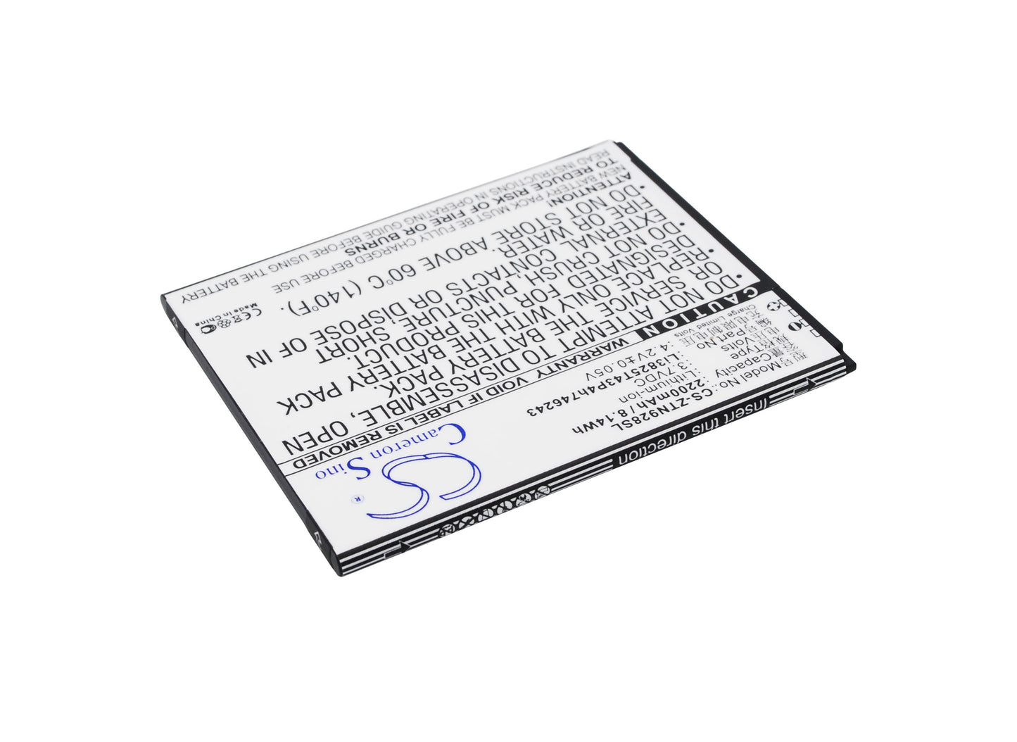 Replacement Battery for ZTE N928 – Mobile, SmartPhone – 2200mAh / 3.7V - image 2