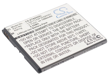Replacement Battery for ZTE N9500 – Mobile, SmartPhone – 1500mAh / 3.7V - image 1