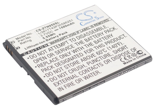 Replacement Battery for ZTE N9500 – Mobile, SmartPhone – 1500mAh / 3.7V - image 1