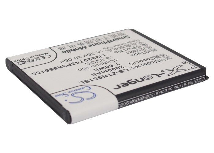 Replacement Battery for ZTE  Blade G – Mobile, SmartPhone – 2000mAh / 7.60Wh / 3.8V