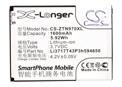 Replacement Battery for Amazing  A2 – Mobile, SmartPhone – 1600mAh / 5.92Wh / 3.7V