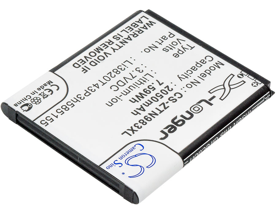 Replacement Battery for ZTE N983 – Mobile, SmartPhone – 2050mAh / 3.7V - image 2