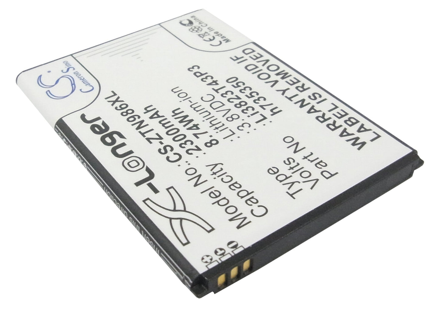 Replacement Battery for BoostMobile  N9515 – Mobile, SmartPhone – 2300mAh / 8.74Wh / 3.8V