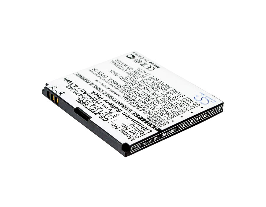 Replacement Battery for ZTE  Atlas – Mobile, SmartPhone – 1100mAh / 4.07Wh / 3.7V