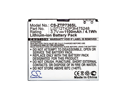 Replacement Battery for Orange  Blade II – Mobile, SmartPhone – 1100mAh / 4.07Wh / 3.7V