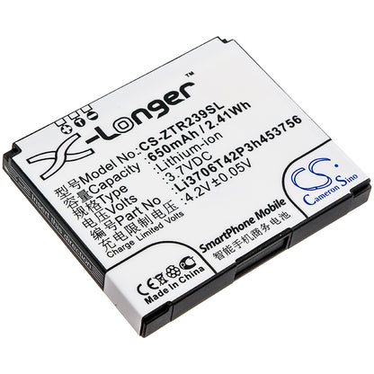 Replacement Battery for ZTE R239 – Mobile, SmartPhone – 650mAh / 3.7V - image 1