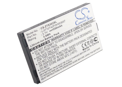 Replacement Battery for ZTE  S302 – Mobile, SmartPhone – 1050mAh / 3.89Wh / 3.7V