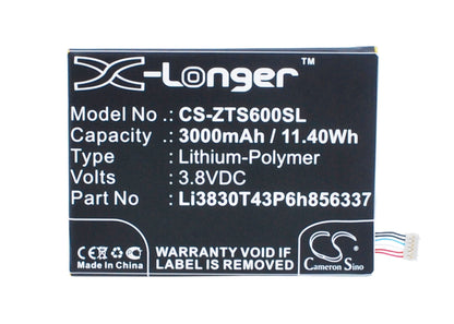 Replacement Battery for BlackBerry  Aurora – Mobile, SmartPhone – 3000mAh / 11.40Wh / 3.8V