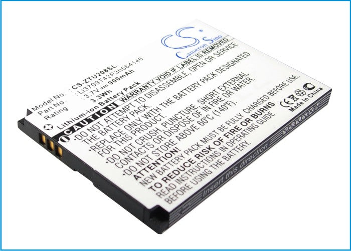 Replacement Battery for ZTE U208 – Mobile, SmartPhone – 900mAh / 3.7V - image 1