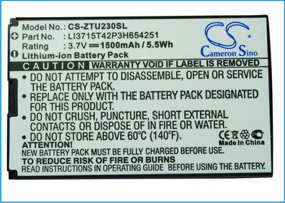 Replacement Battery for Consumer Cellular  Z2332 – Mobile, SmartPhone – 1200mAh / 4.44Wh / 3.7V
