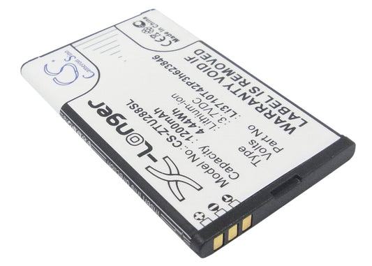Replacement Battery for ZTE  S207 – Mobile, SmartPhone – 1200mAh / 4.44Wh / 3.7V