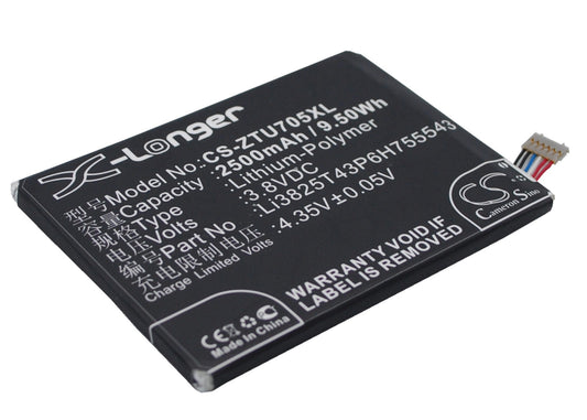 Replacement Battery for Telstra  T84 – Mobile, SmartPhone – 2500mAh / 9.50Wh / 3.8V