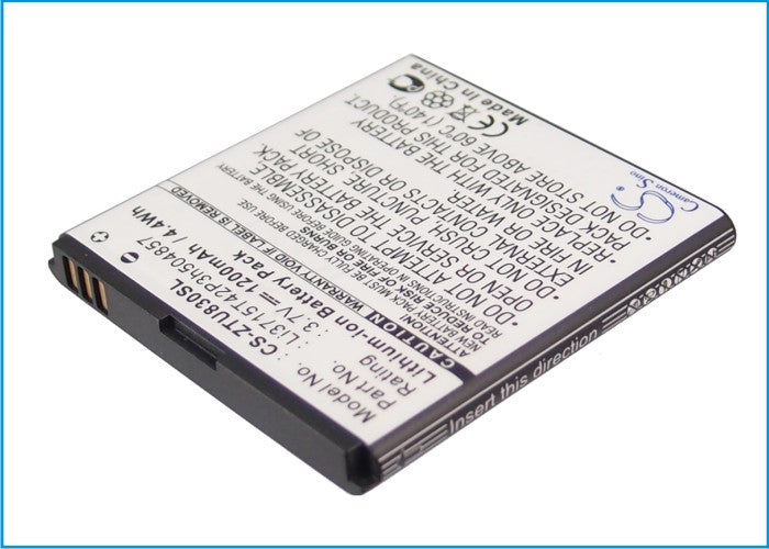 Replacement Battery for Amazing | NET10 | T-Mobile | ZTE | AT&T A1 – Mobile, SmartPhone – 1200mAh / 3.7V - image 1