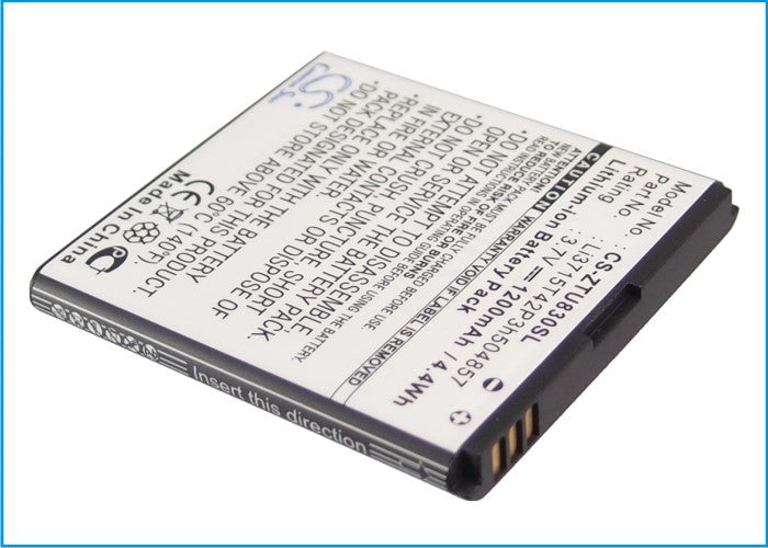 Replacement Battery for ZTE  Blade C2 – Mobile, SmartPhone – 1200mAh / 4.44Wh / 3.7V