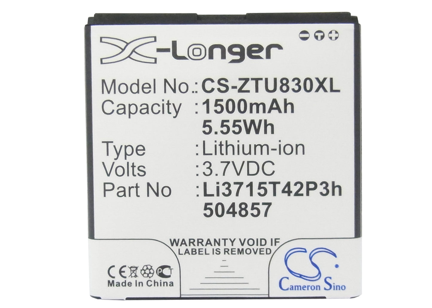 Replacement Battery for Amazing  A1 – Mobile, SmartPhone – 1500mAh / 5.55Wh / 3.7V
