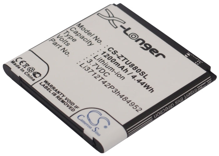 Replacement Battery for ZTE  Kis Flex – Mobile, SmartPhone – 1200mAh / 4.44Wh / 3.7V