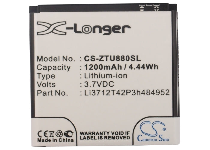 Replacement Battery for Amazing  A3 – Mobile, SmartPhone – 1200mAh / 4.44Wh / 3.7V