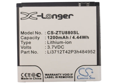 Replacement Battery for Amazing  A3 – Mobile, SmartPhone – 1200mAh / 4.44Wh / 3.7V