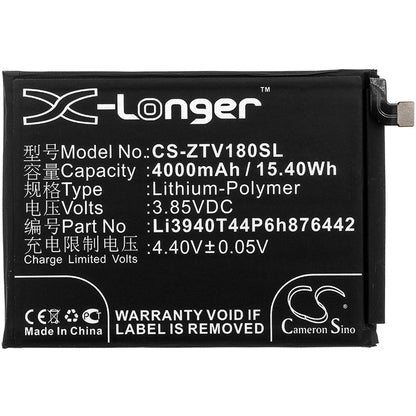Replacement Battery for Nubia  NX612 – Mobile, SmartPhone – 4000mAh / 15.40Wh / 3.85V