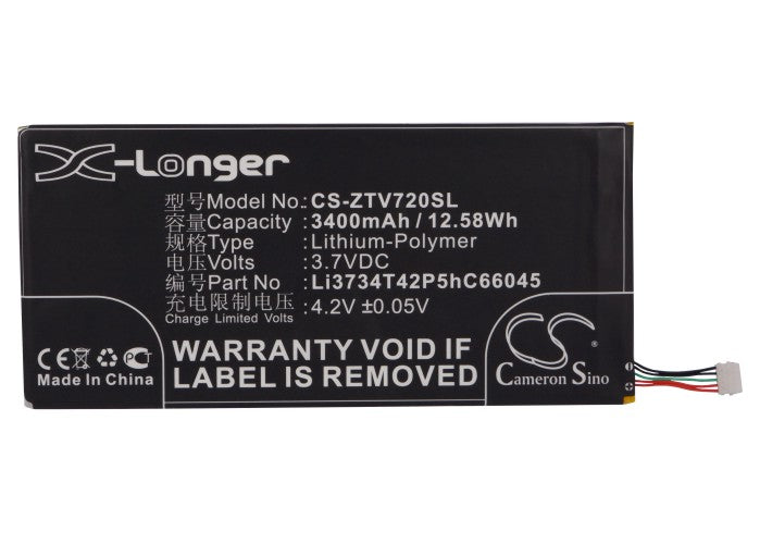 Replacement Battery for ZTE V72 – Tablet – 3400mAh / 3.7V - image 5