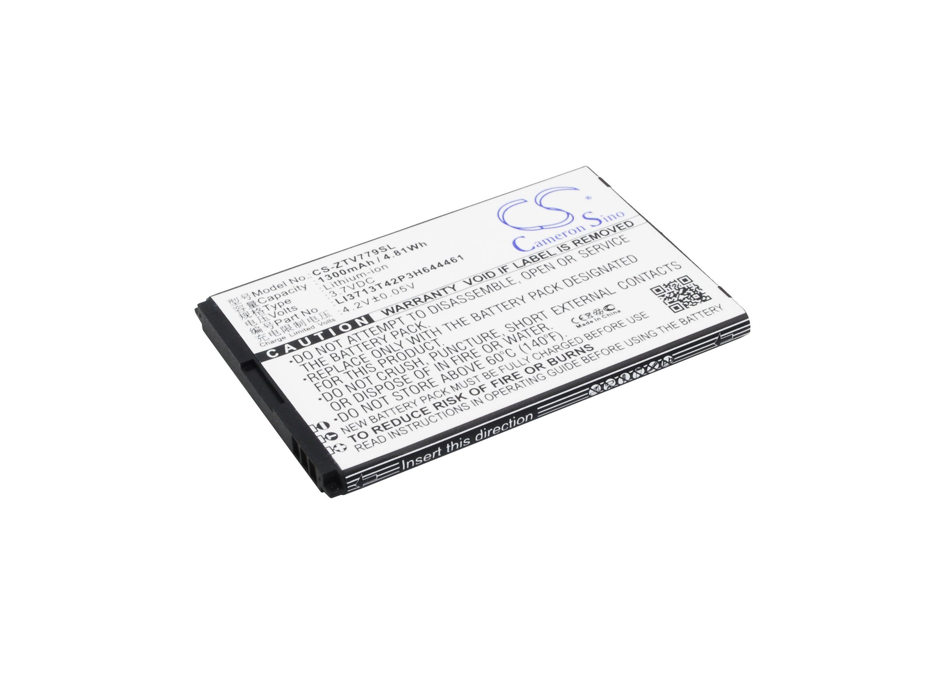 Replacement Battery for ZTE V779 – Mobile, SmartPhone – 1300mAh / 3.7V - image 1