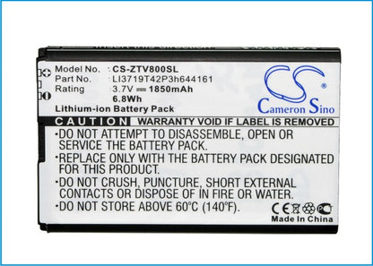 Replacement Battery for TELSTRA  T55 – Mobile, SmartPhone – 1850mAh / 6.85Wh / 3.7V