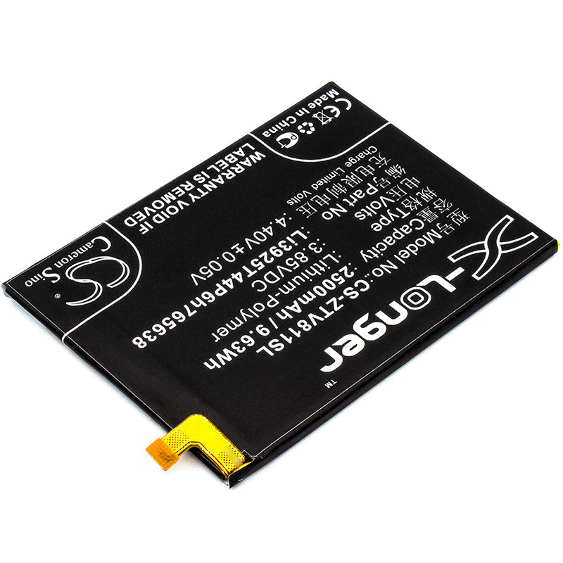 Replacement Battery for ZTE  Blade V8 Lite – Mobile, SmartPhone – 2500mAh / 9.63Wh / 3.85V