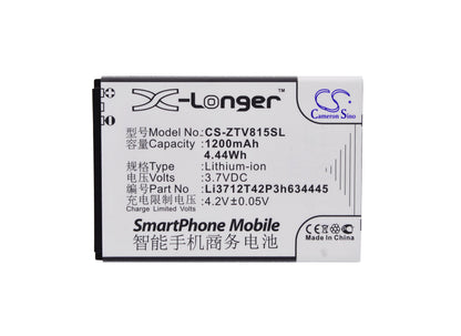 Replacement Battery for Amazing  A4C – Mobile, SmartPhone – 1200mAh / 4.44Wh / 3.7V
