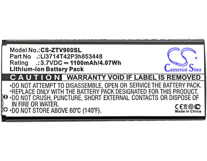 Replacement Battery for SRF  StarAddict – Mobile, SmartPhone – 1100mAh / 4.07Wh / 3.7V