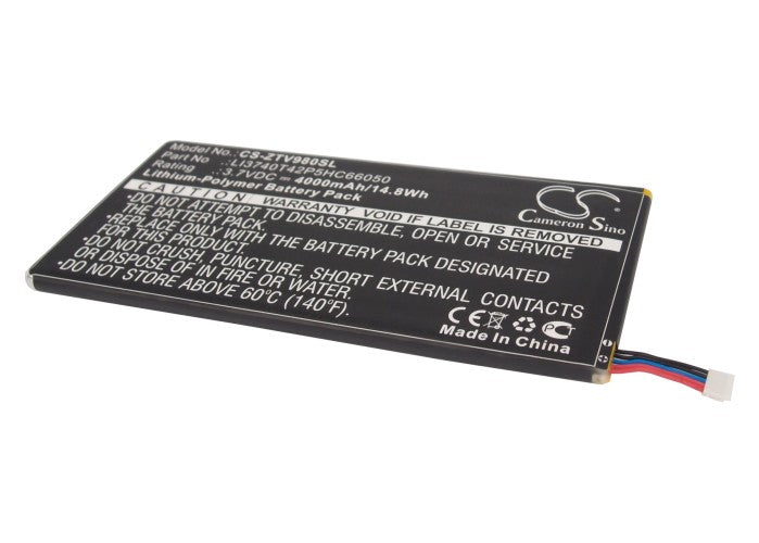Replacement Battery for ZTE T98 – Tablet – 4000mAh / 3.7V - image 1