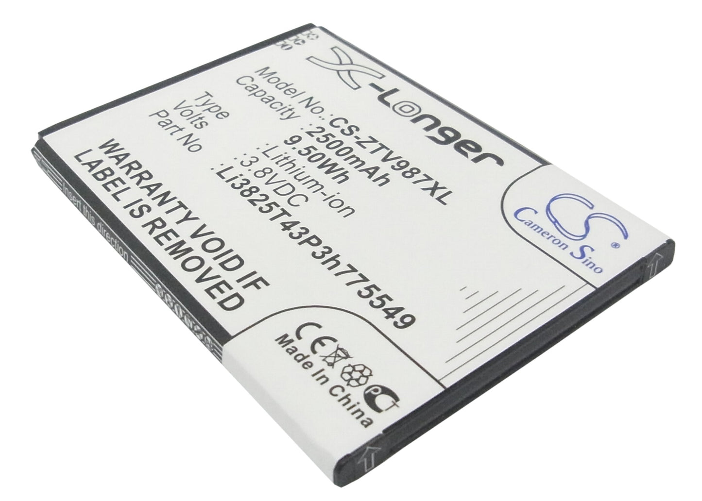 Replacement Battery for Amazing | ZTE A6 – Mobile, SmartPhone – 2500mAh / 3.8V - image 1