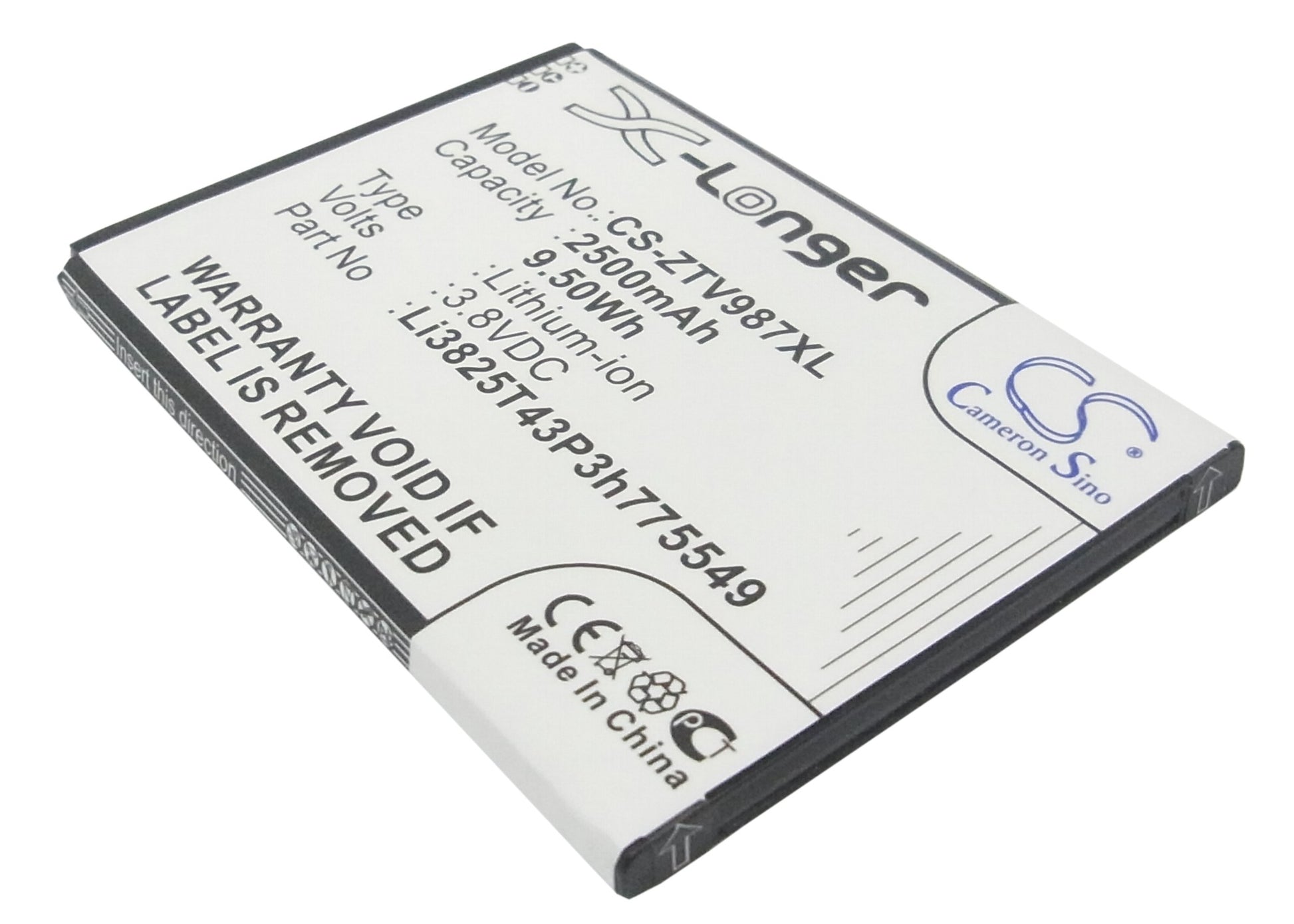 Replacement Battery for Amazing | ZTE A6 – Mobile, SmartPhone – 2500mAh / 3.8V - image 1