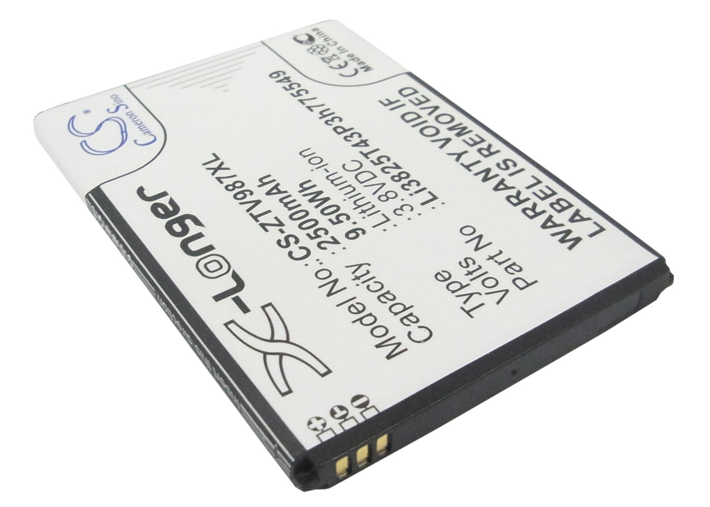 Replacement Battery for Amazing  A6 – Mobile, SmartPhone – 2500mAh / 9.50Wh / 3.8V
