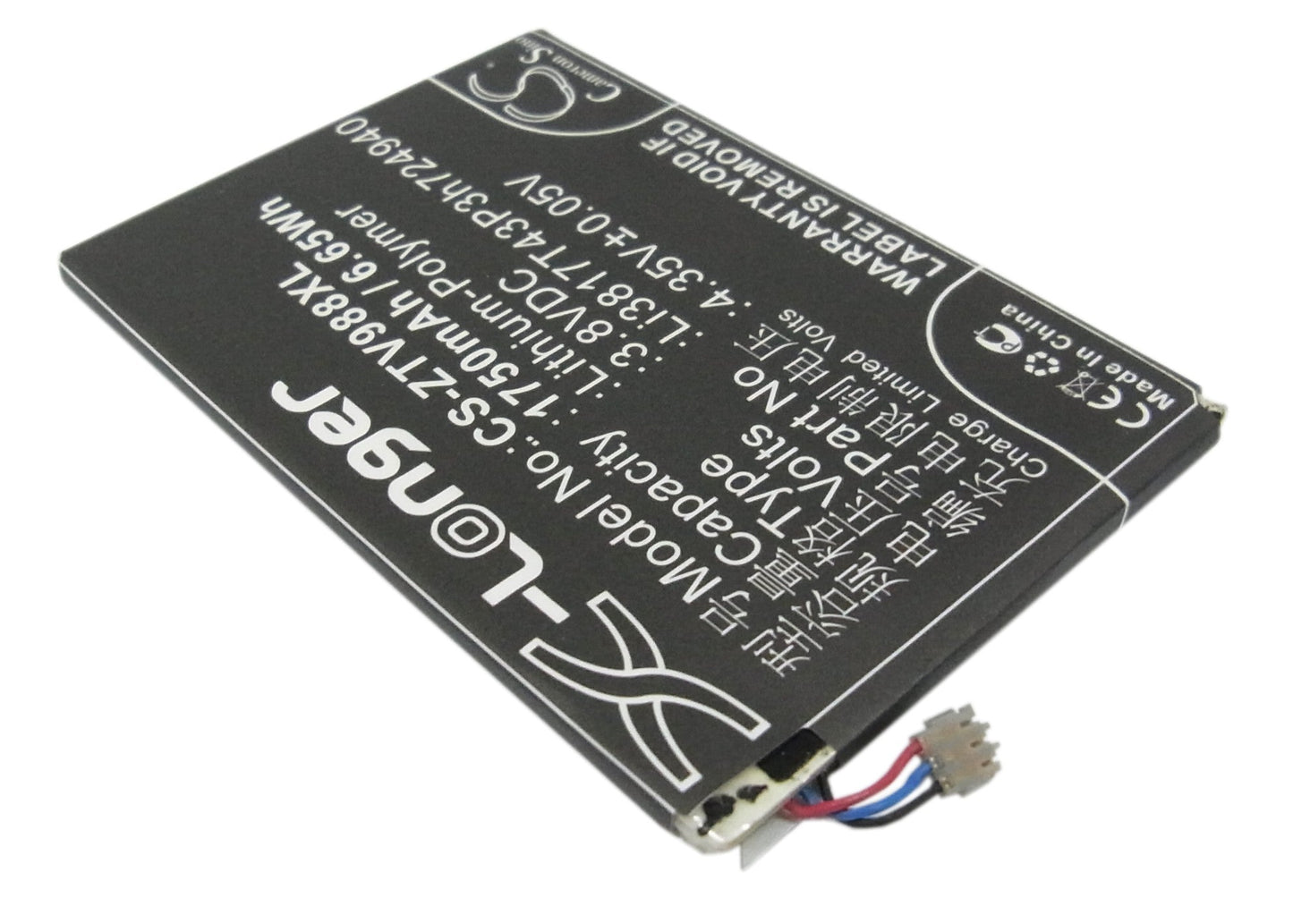 Replacement Battery for NET10  NTZEZ753G3P5P – Mobile, SmartPhone – 1750mAh 6.65Wh / 3.8V
