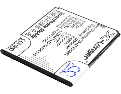 Replacement Battery for ZTE  Grand X 2 – Mobile, SmartPhone – 2450mAh / 9.43Wh / 3.85V